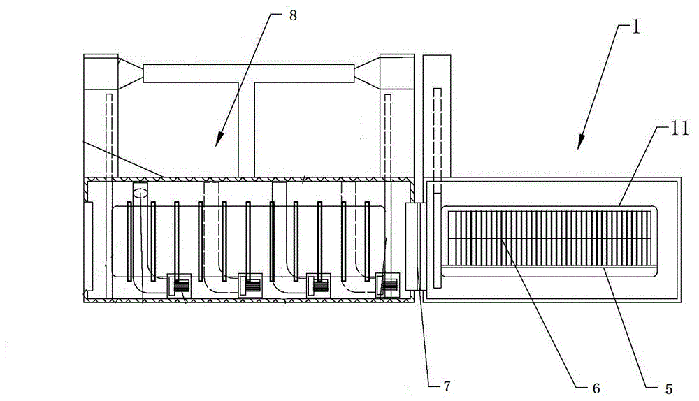 Discharging method for high-temperature carbonized material