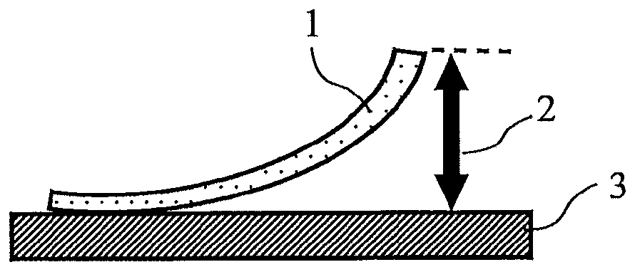 Laminated body and flexible device provided with said laminated body