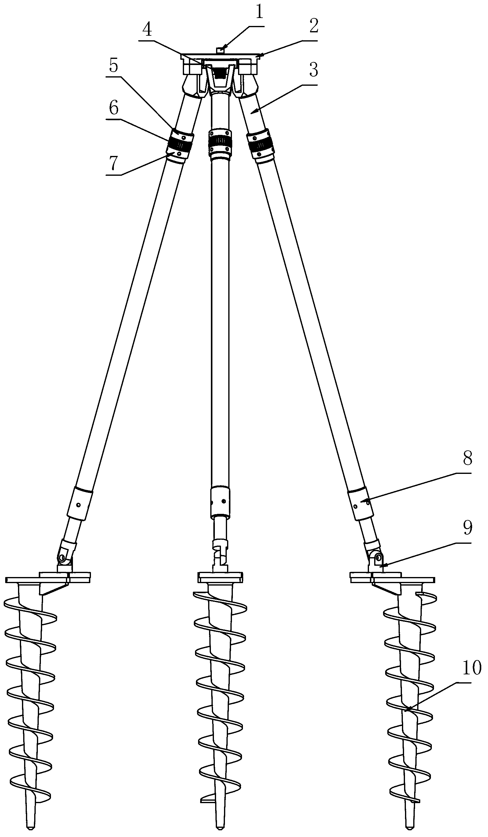 Multifunctional forced centering leg bracket