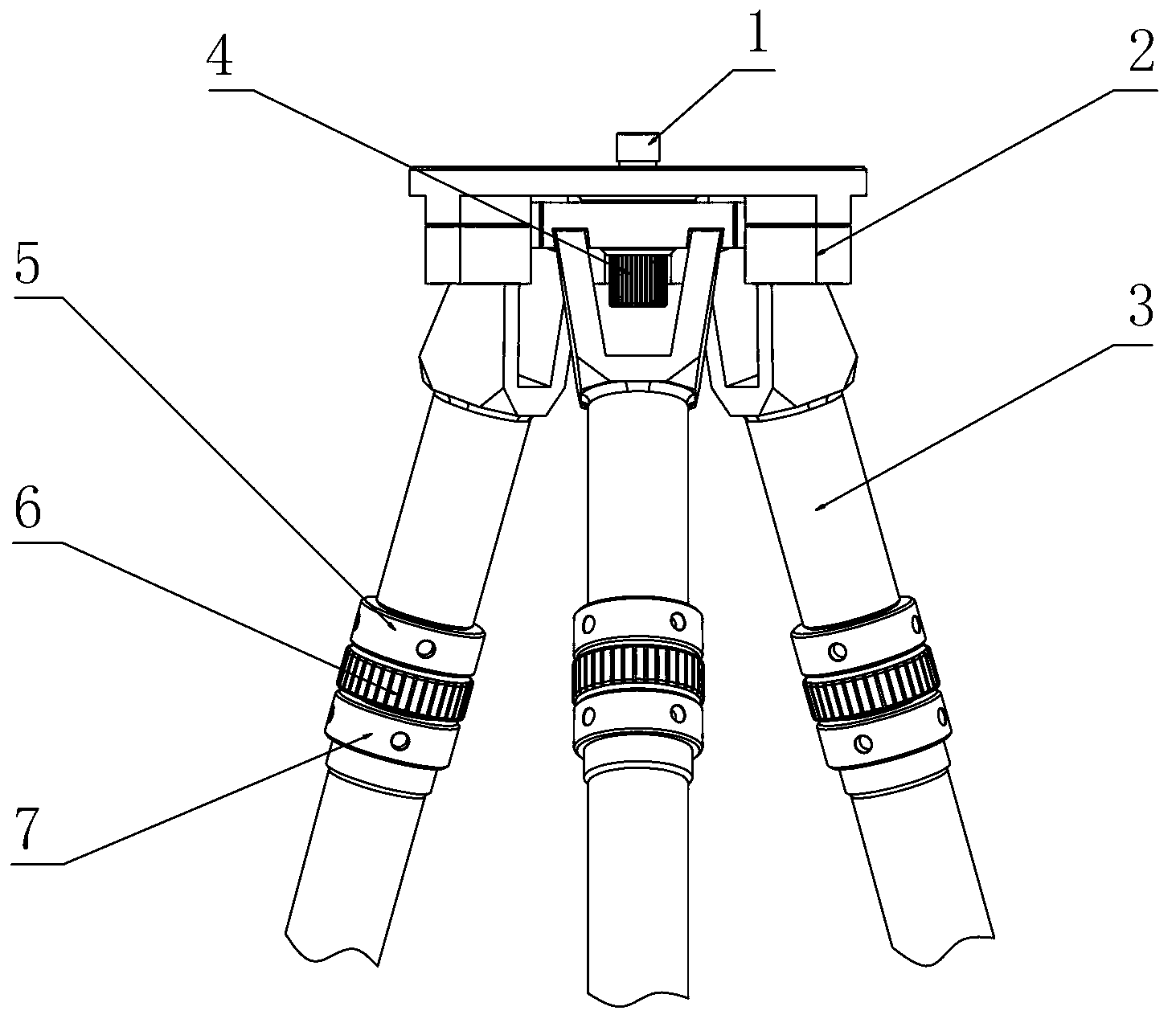 Multifunctional forced centering leg bracket