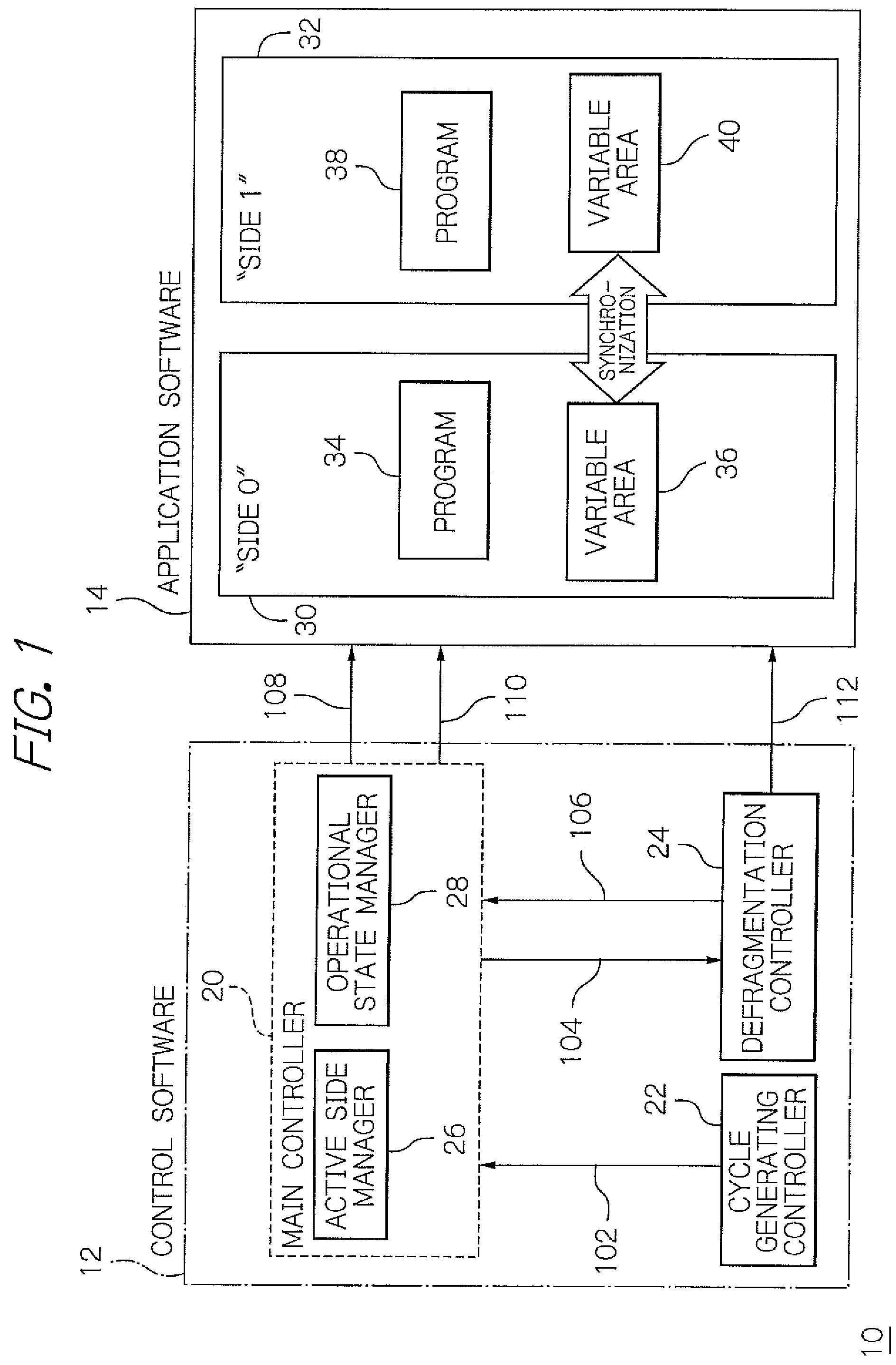 Nonstop program system and a method of continuously running programs by switching between program sides