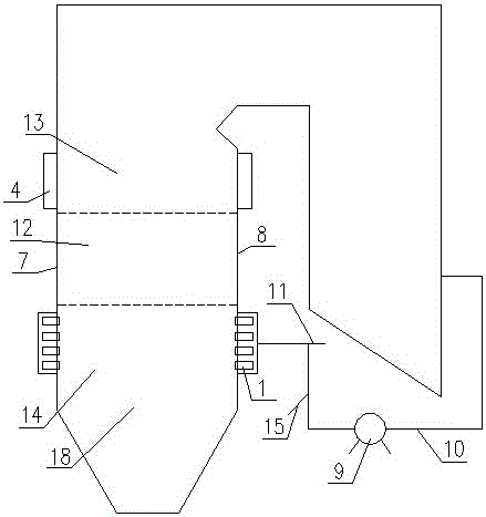 Face-fired boiler advanced denitration burning method