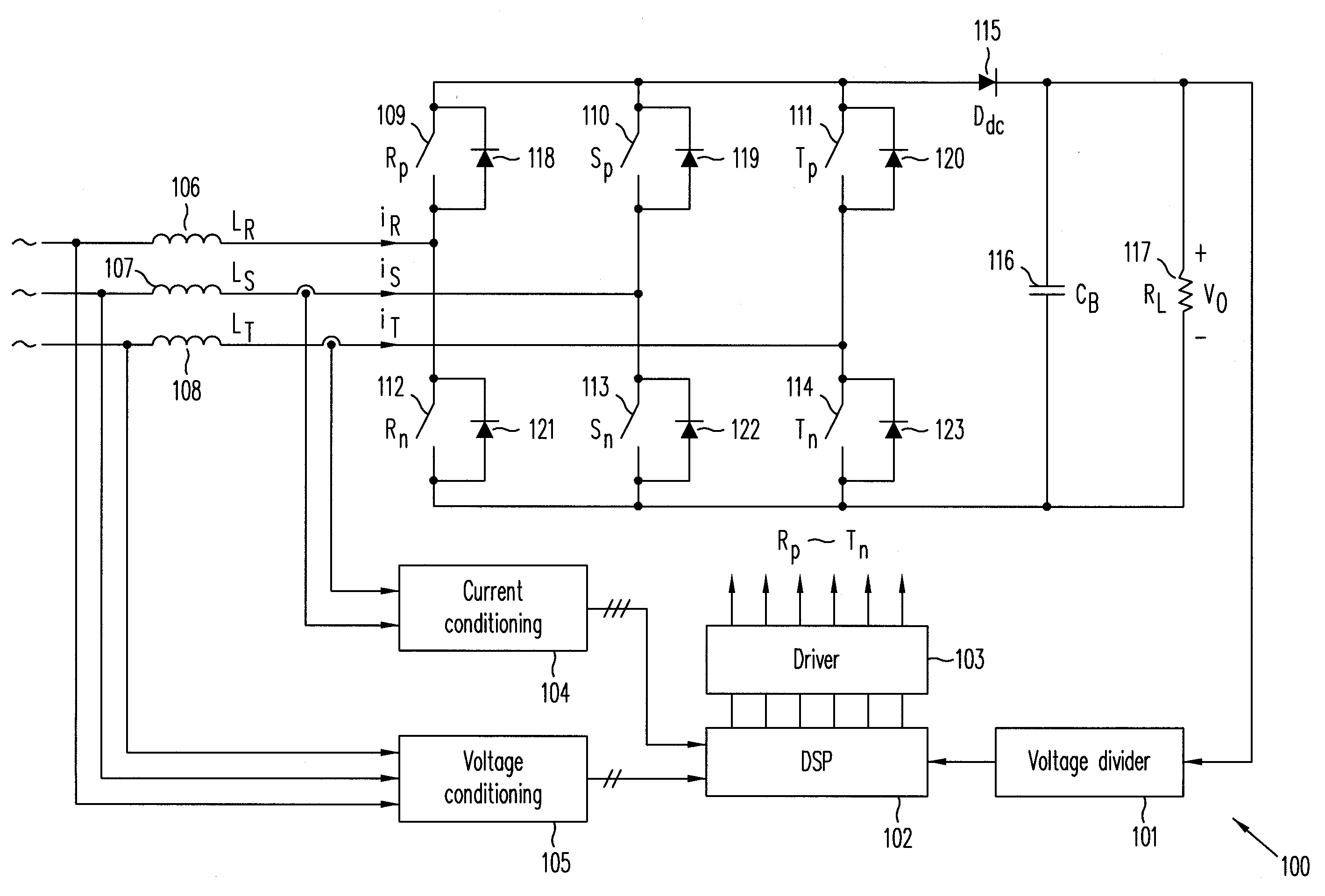 Digitally controlled three-phase pfc rectifier