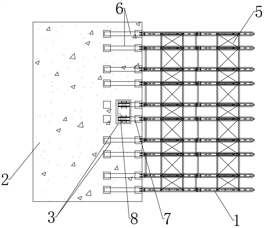 Reinforced bailey piece steel arch connecting structure and assembling and connecting method thereof