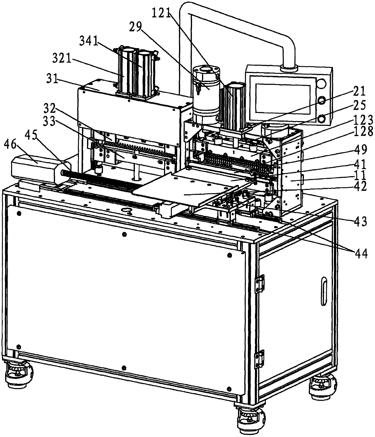 Wig gumming machine