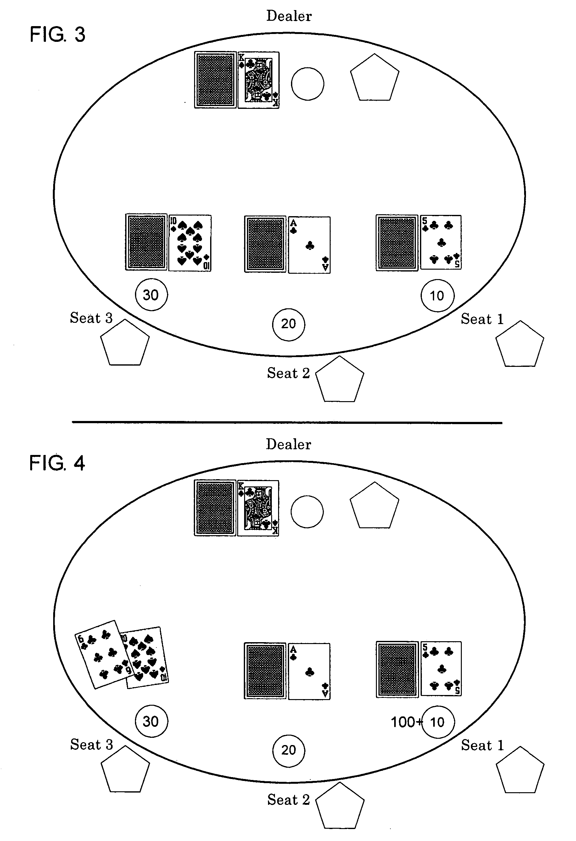 Active dealer version of blackjack