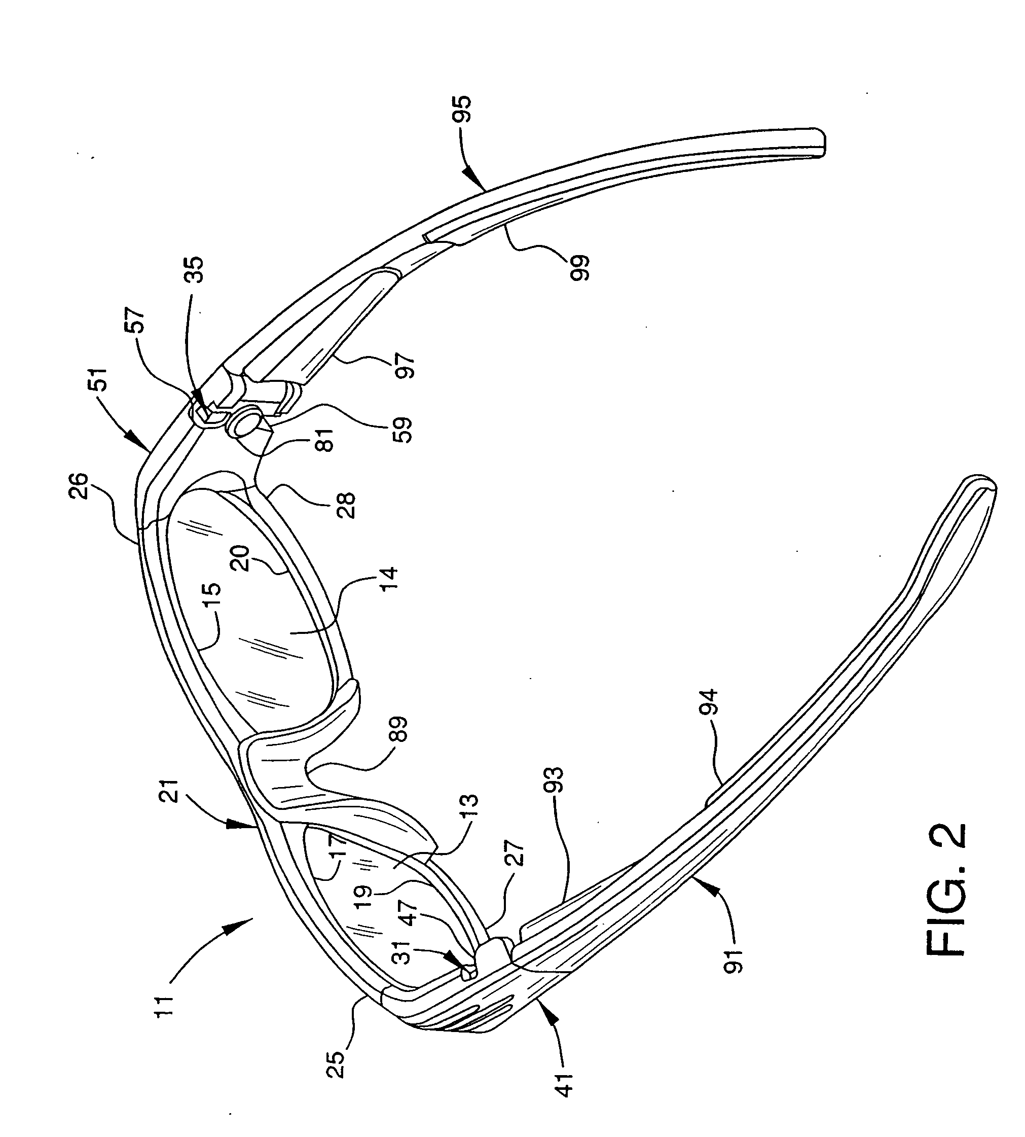 Impact resistant eyewear frame assembly having a split frame and fastener reinforcement