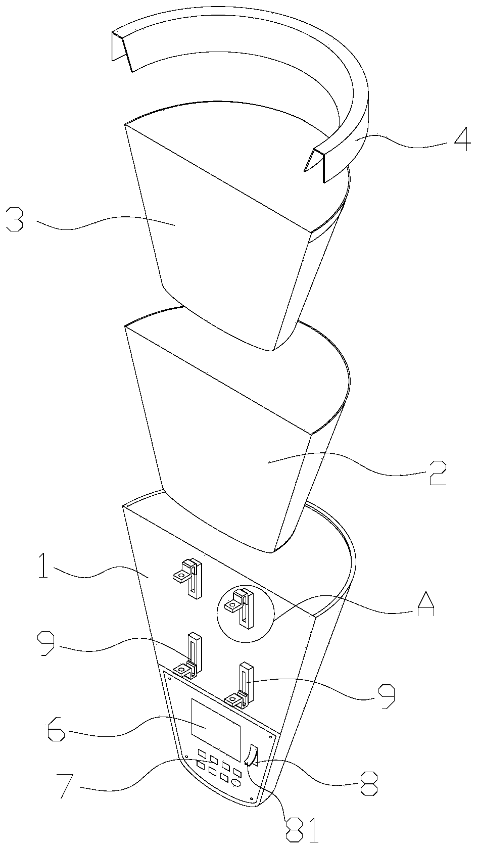 Automatic weighing feeder for feeding trials that can be fed at regular intervals