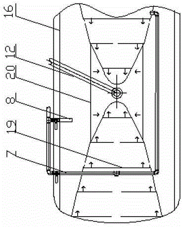 A powder material transport vehicle