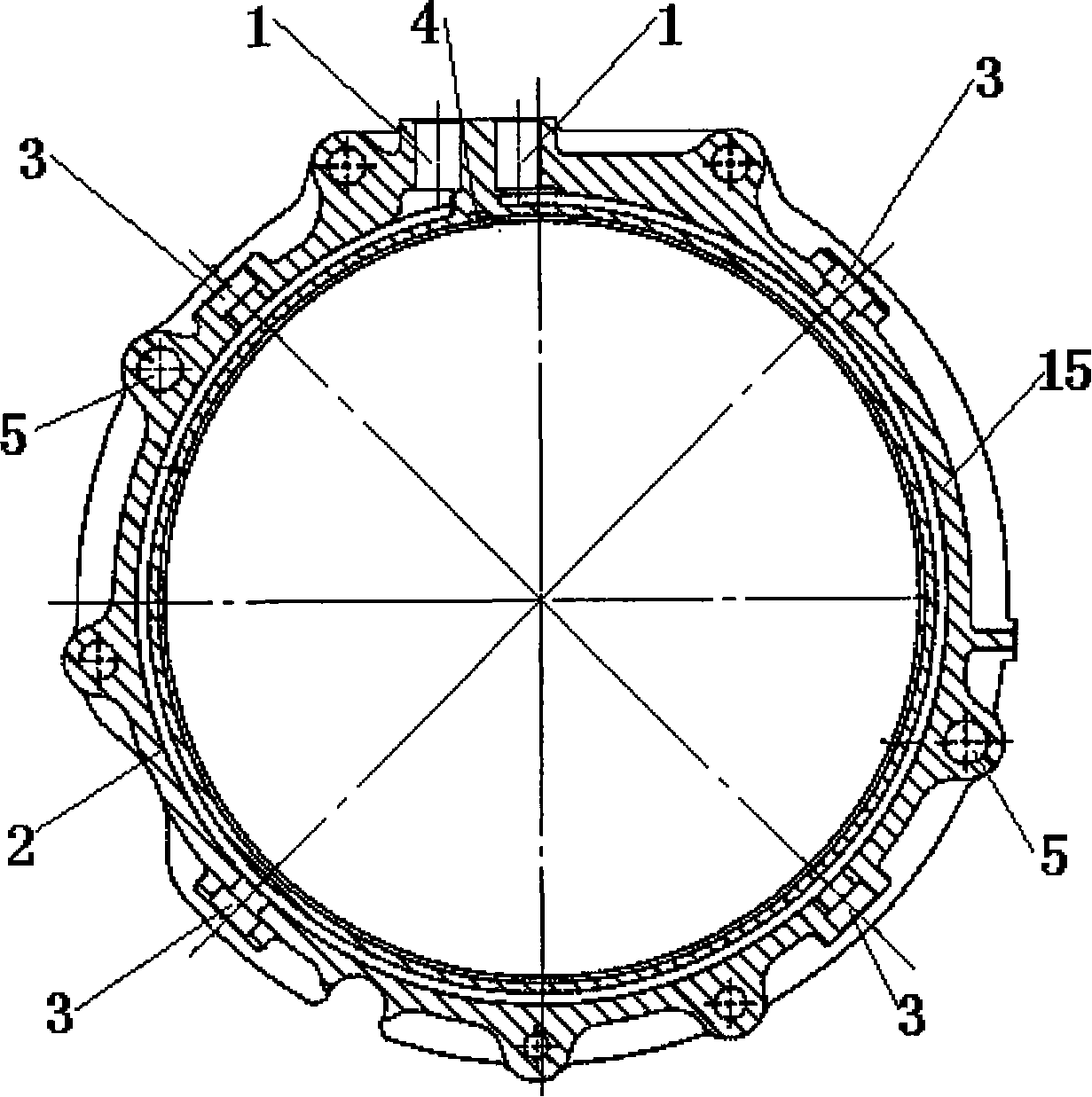 A cooling water cover of mixing drive motorcar electromotor and its making method