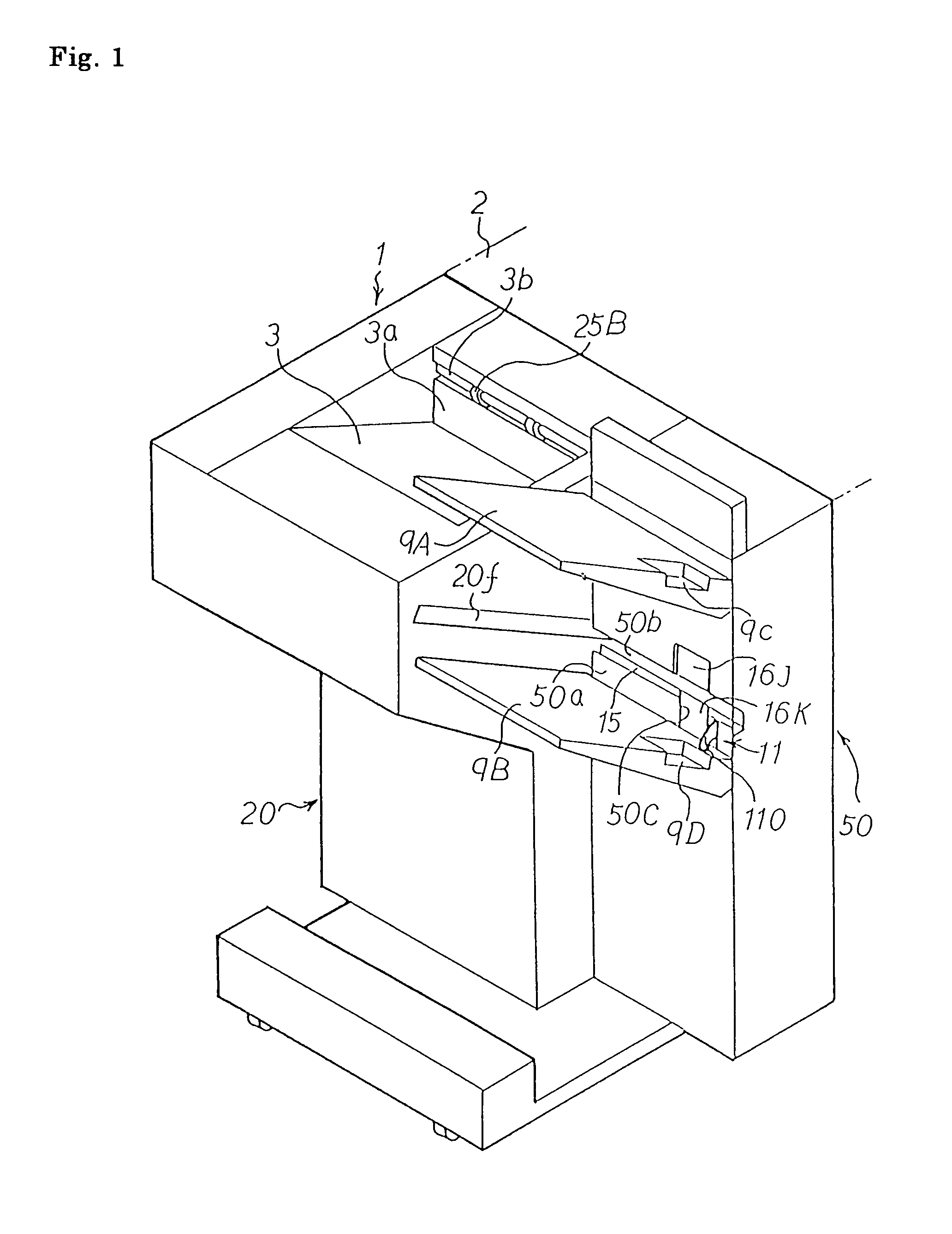 Sheets post processing device including stapler for variable widths