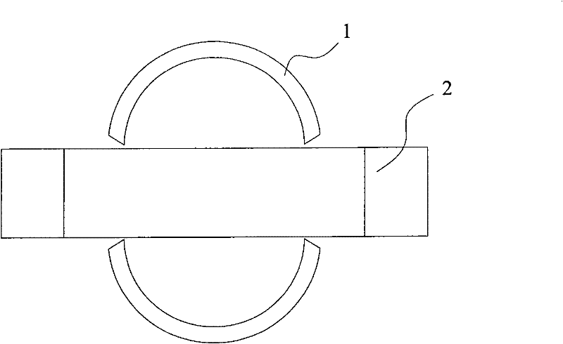 Method for welding pile leg main board pipe