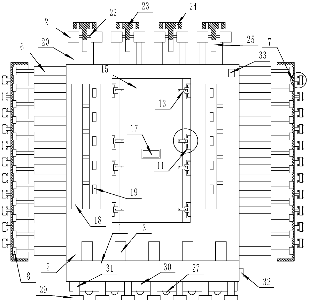 Indoor ceiling supporting device convenient to move