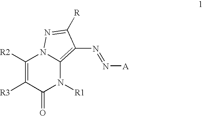 Inkjet inks containing azo pyrazolobenzopyrimidineone class of colorants