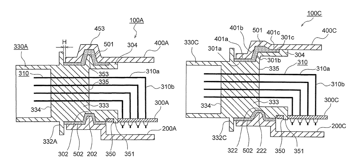 Waterproof control unit and method of assembling the same