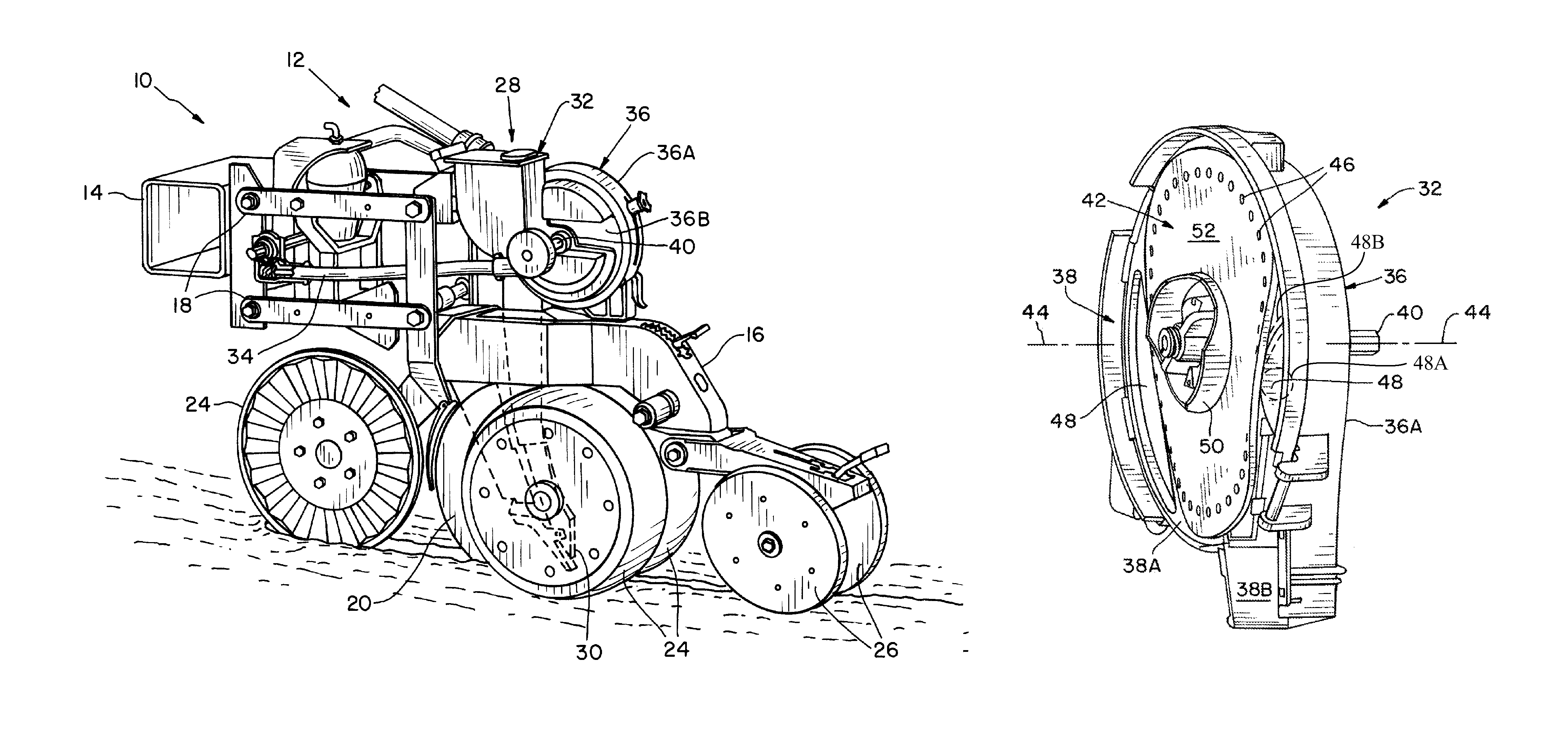 Seed meter with flexible seed disc