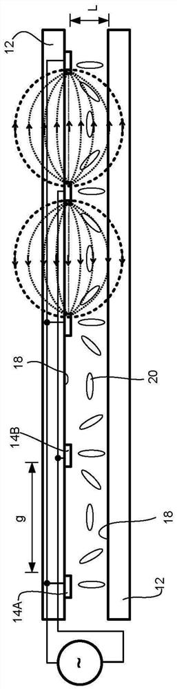 Liquid crystal light beam control device and manufacturing method