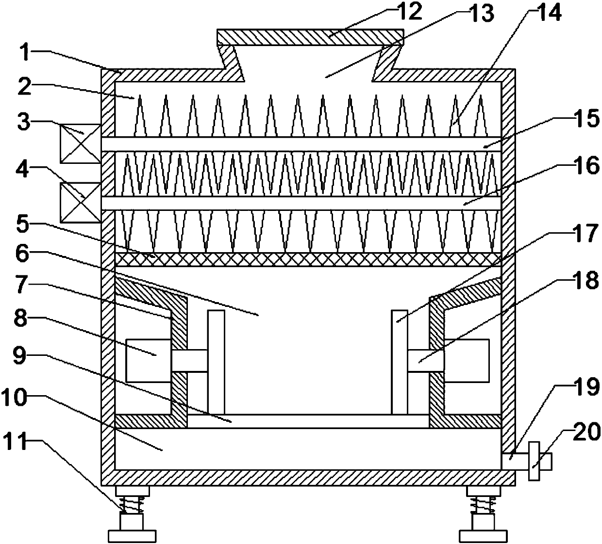 Medical garbage smashing and extrusion-forming device