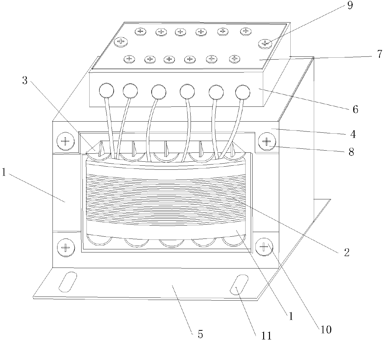 Small-sized transformer