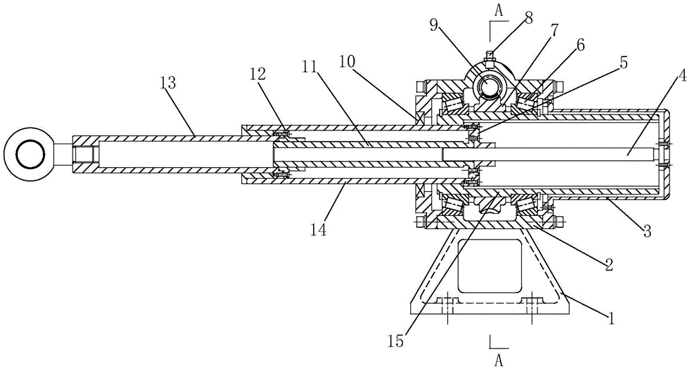 Swing type multistage electric telescopic cylinder