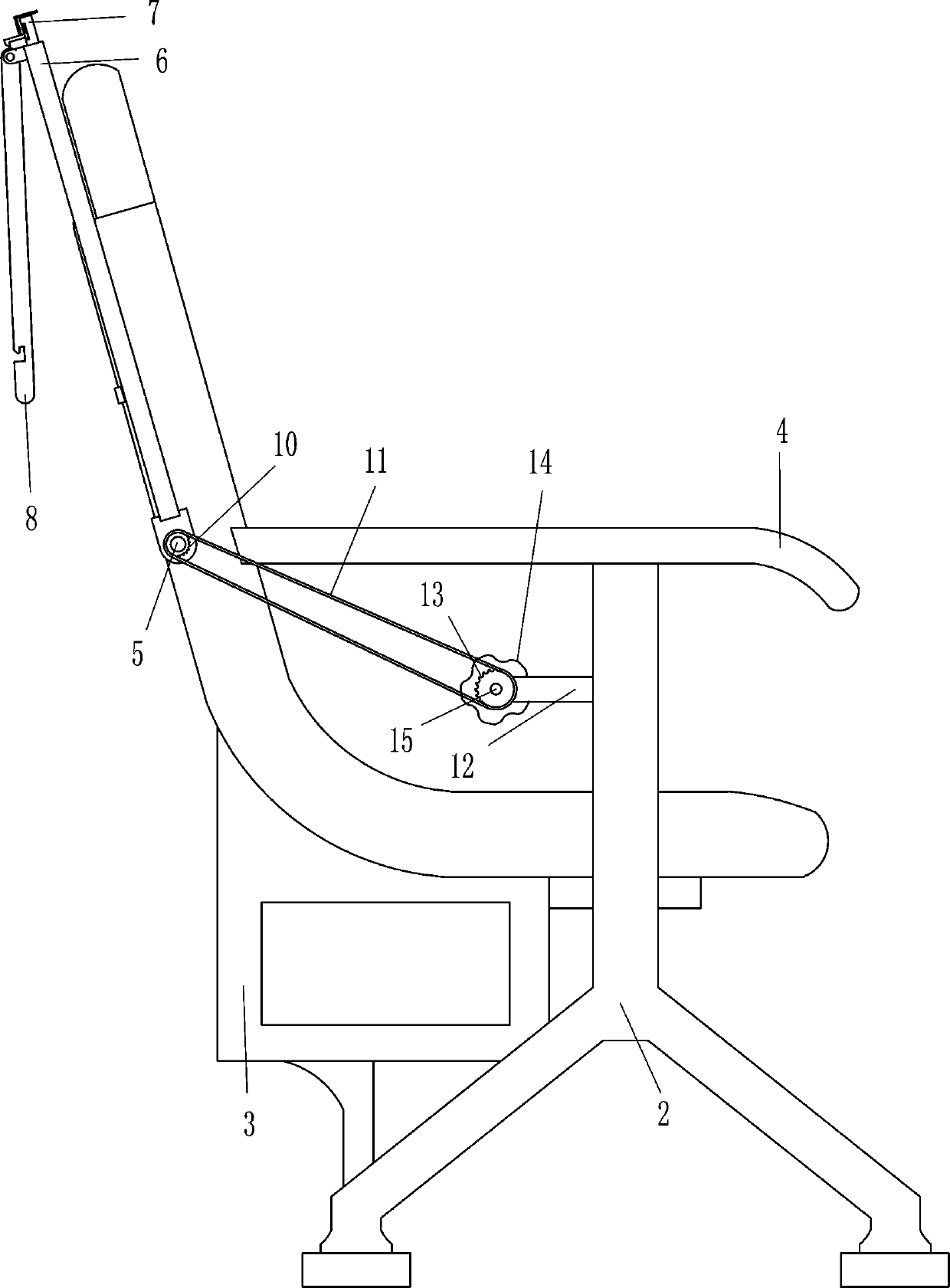 A special injection chair for hospital isolation room