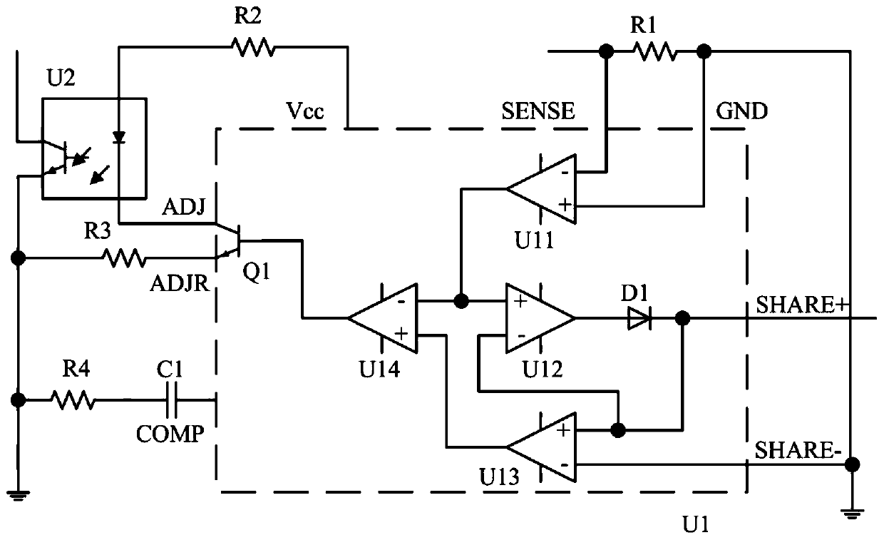 A LED constant voltage and current sharing system