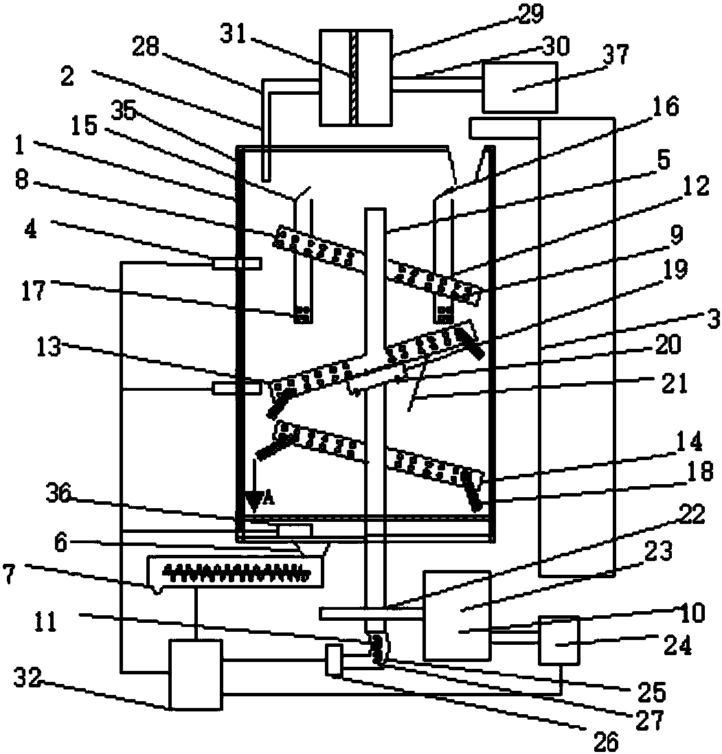 Poultry manure fermentation and drying integrated machine