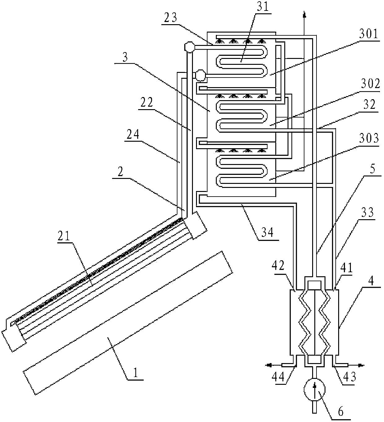 Solar separating type heat pipe sea water desalting device