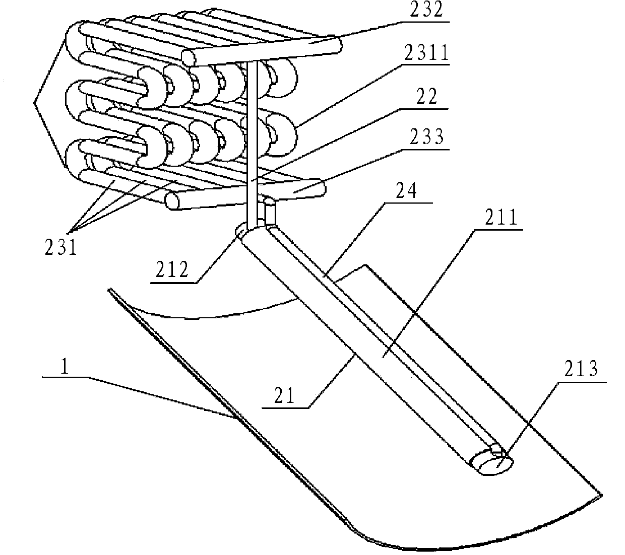 Solar separating type heat pipe sea water desalting device