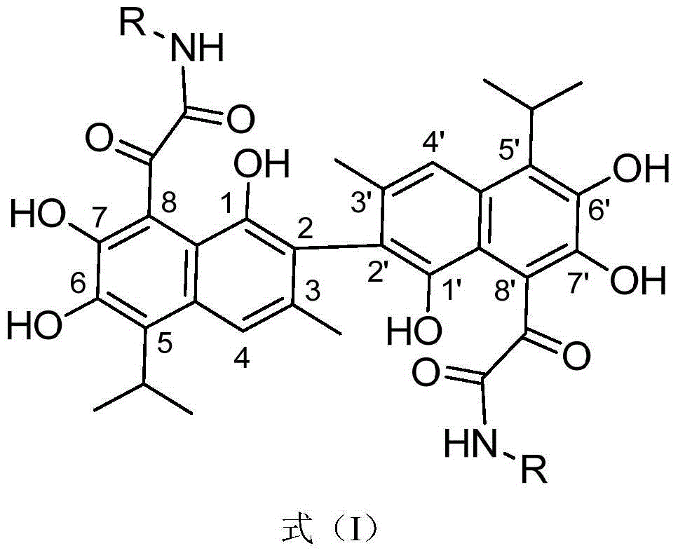 A novel gossypol derivative and its preparation method and antitumor application