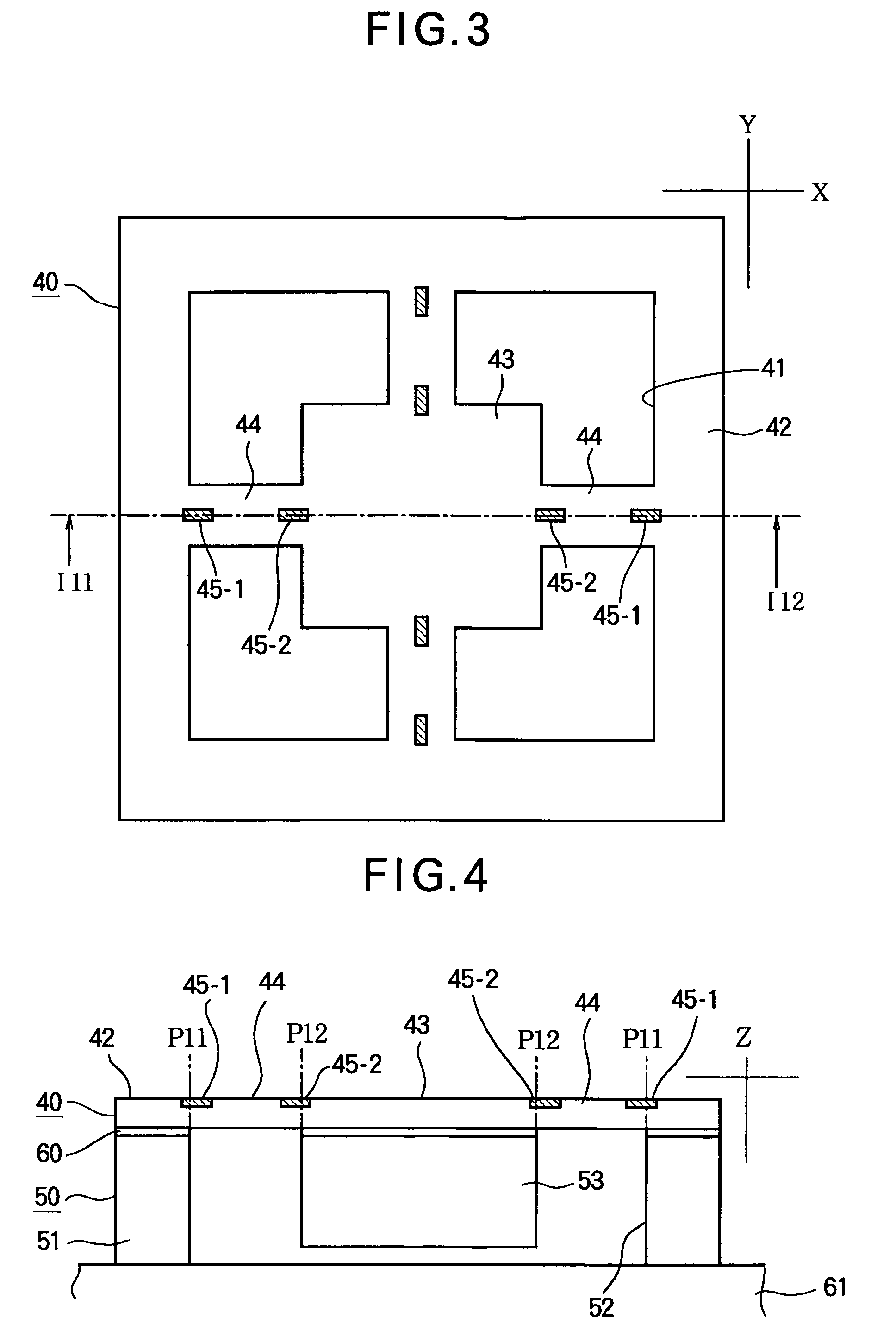 Acceleration sensor with redundant contact holes