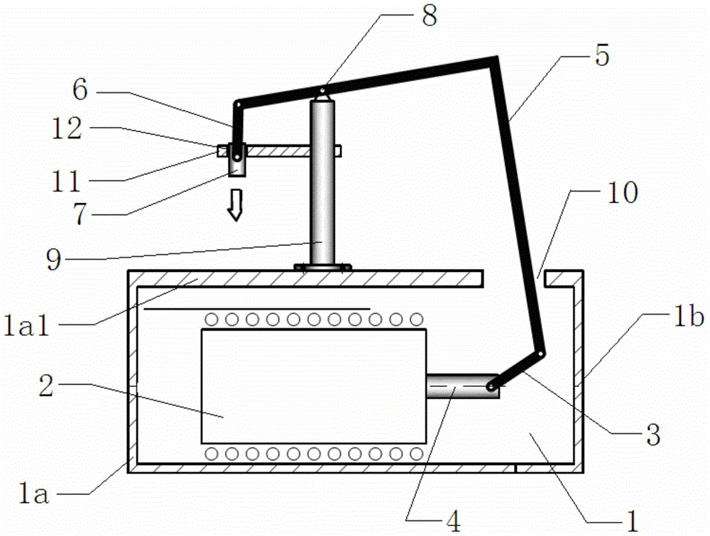 Curved lever force amplification linear drive punching machine