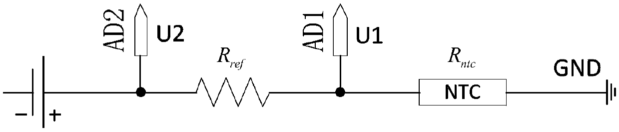 Temperature measuring equipment, module and method based on thermistor