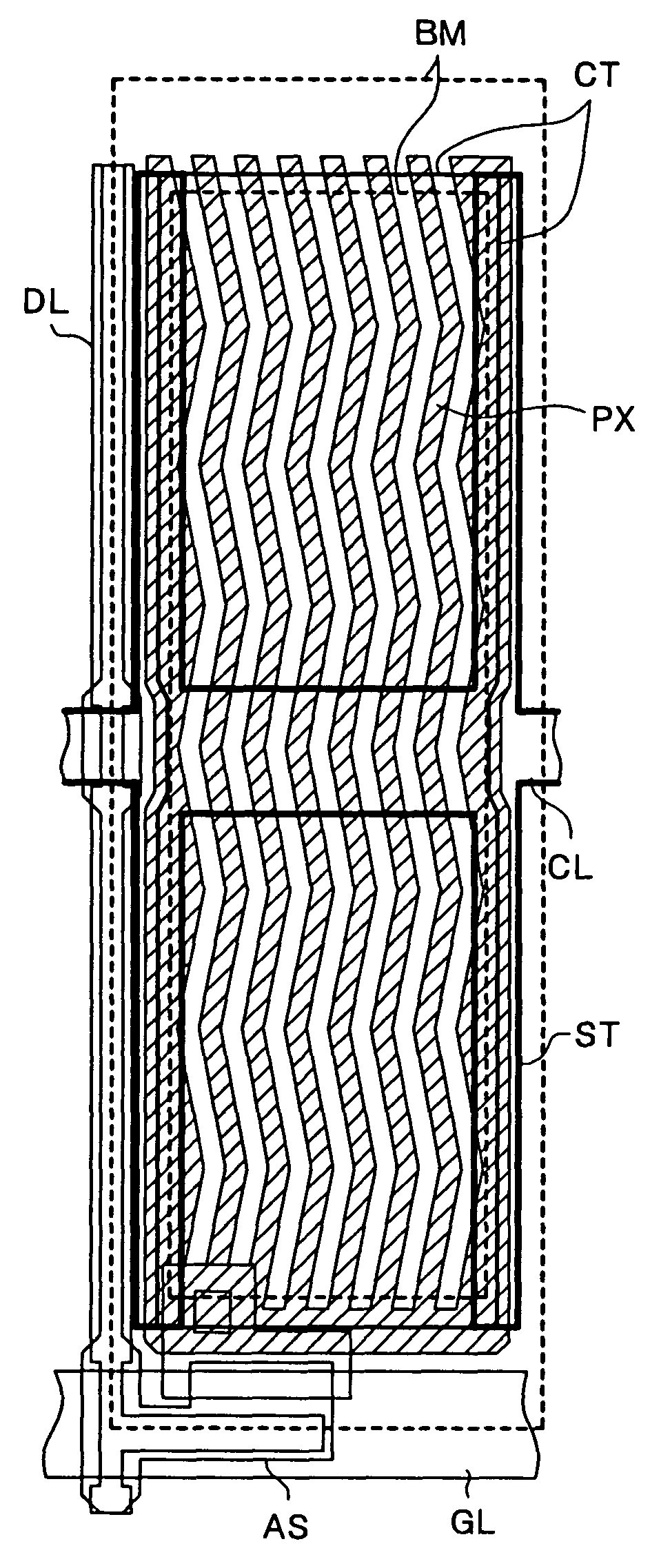 Active matrix type liquid crystal display and liquid crystal material