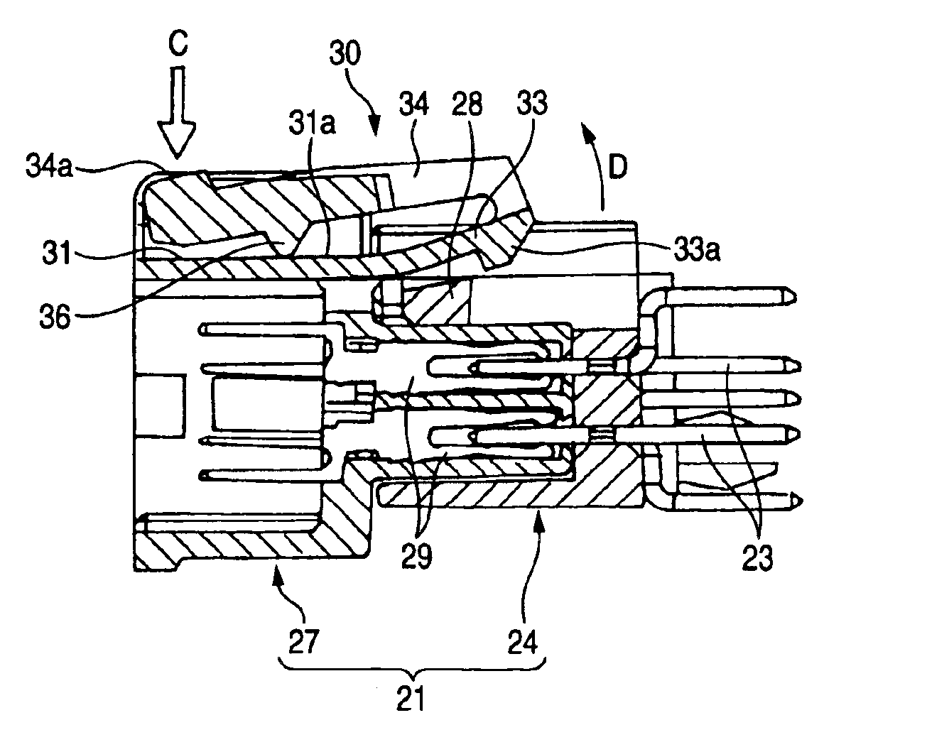 Connector lock structure