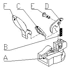 Six-part full-automatic assembly machine for invisible zipper puller