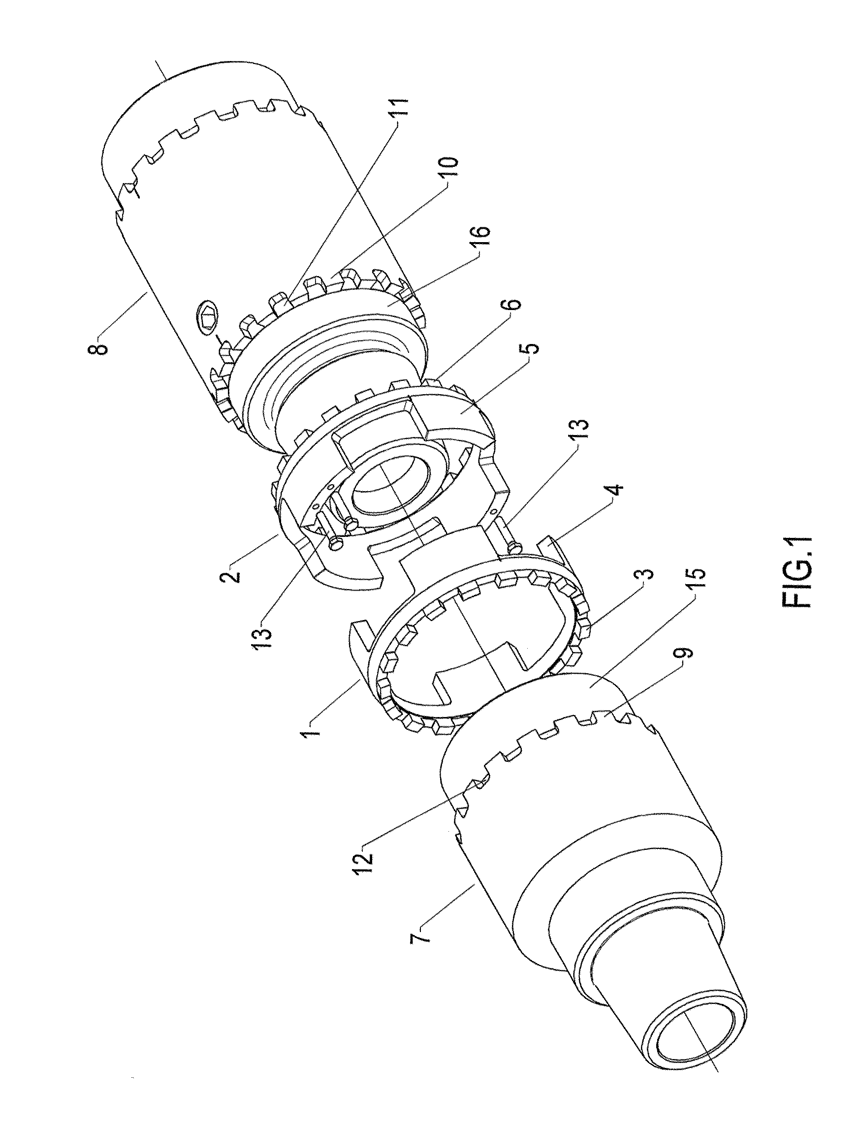 Locking device for built pipe connections