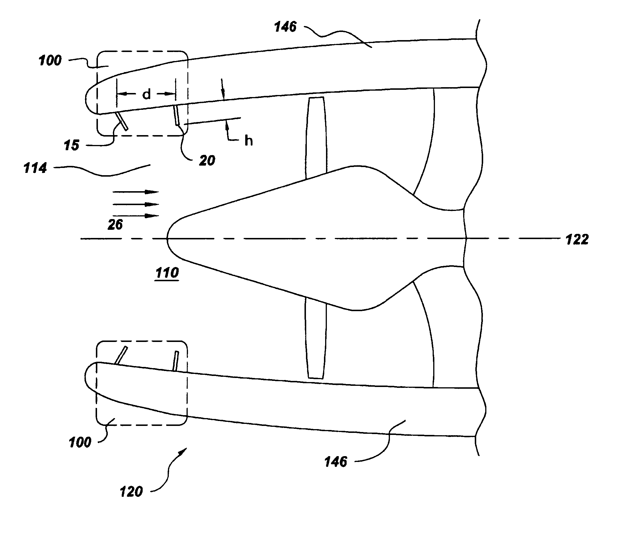 System and method for actively changing an effective flow-through area of an inlet region of an aircraft engine