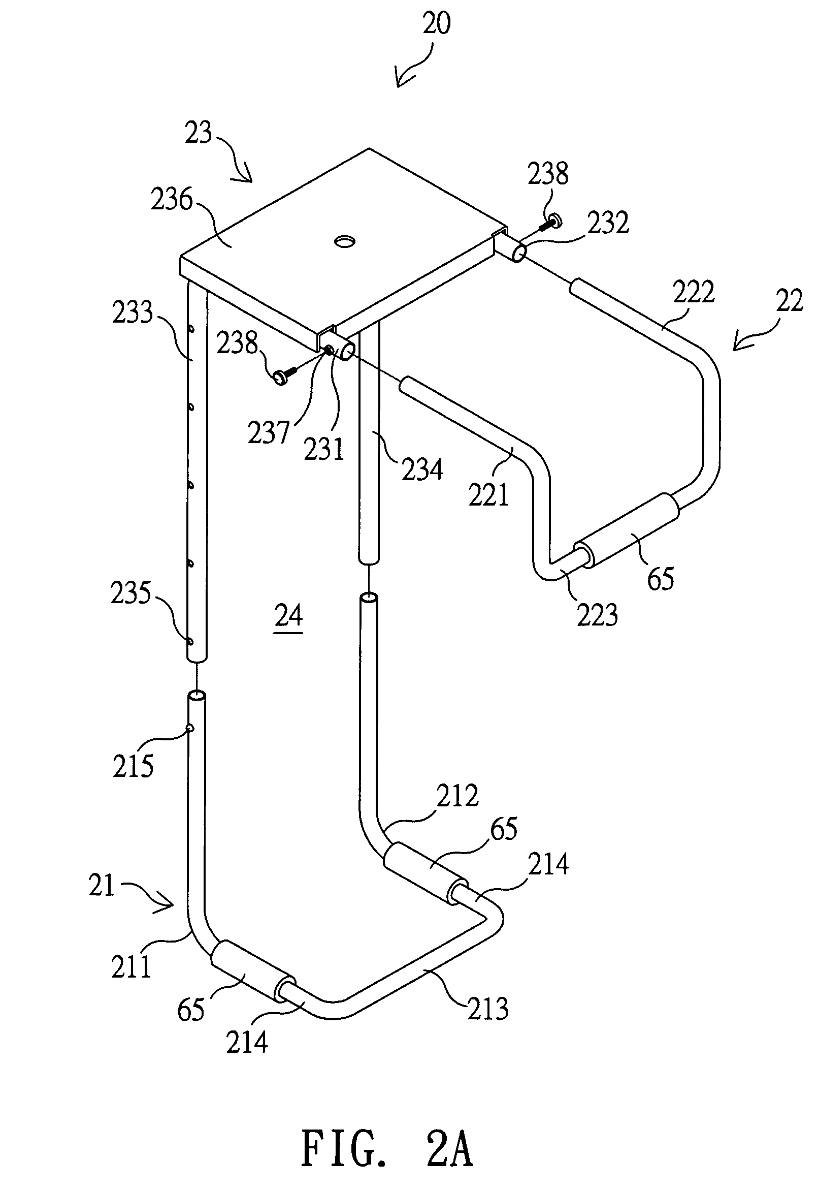 General computer host mounting shelf