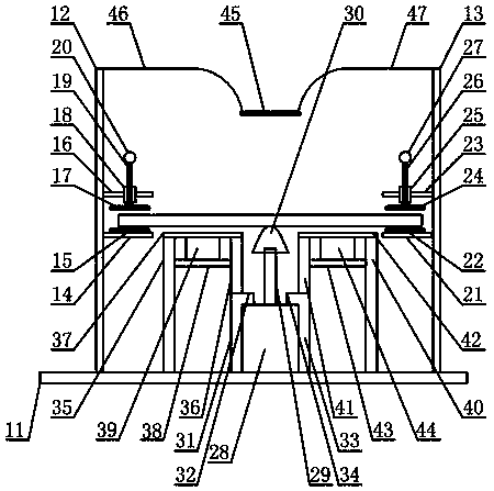 A hollow aluminum bar bending forming pneumatic device