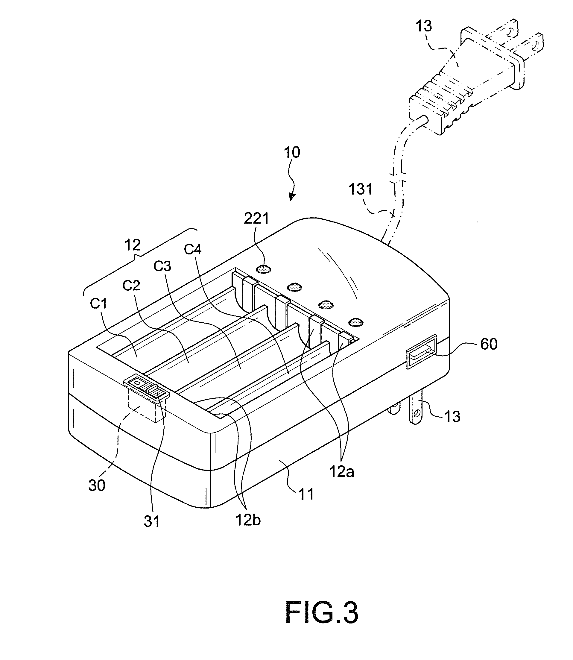 Series battery charger with the function of separate detection