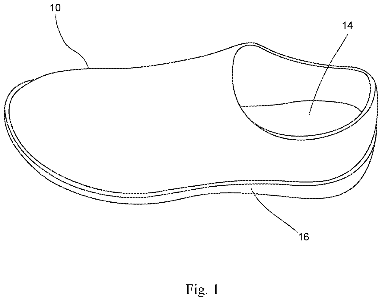 Process for making a shoe and shoe thus made