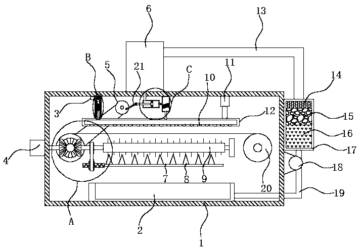 Safety-protection textile material flushing device for spinning