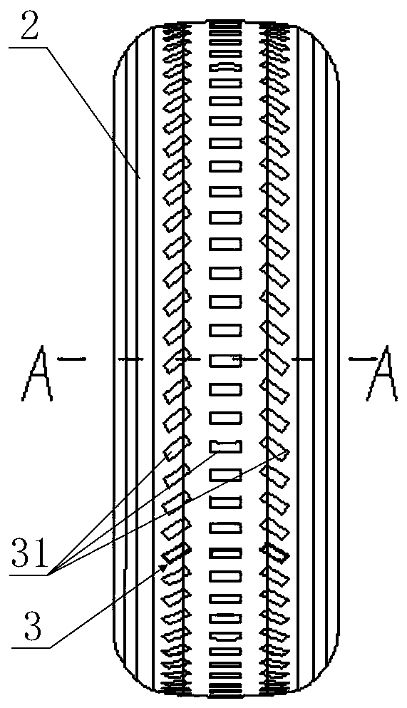 Anti-skid tire, wheel, and vehicle