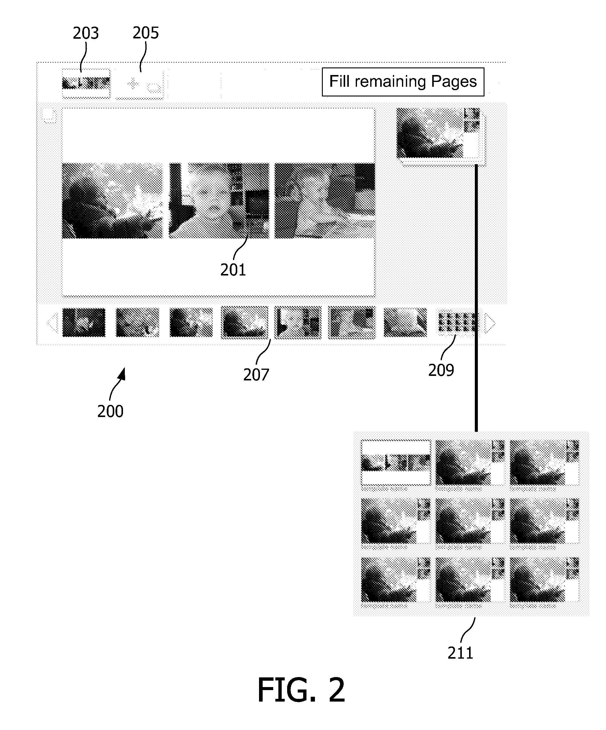 Method and apparatus for generating an album of images