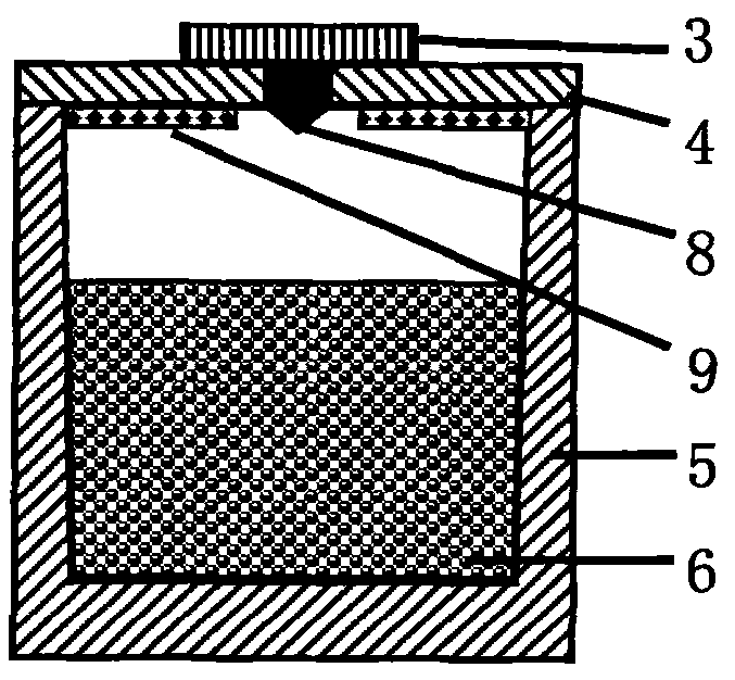 Device and process for preparing aluminum nitride crystals by adopting spontaneous crystal seed method