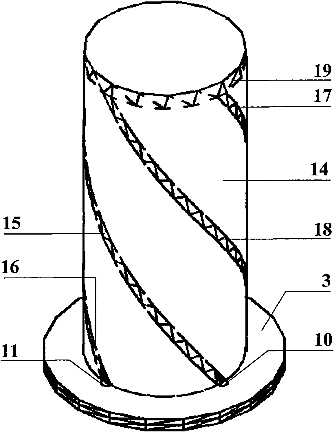 Wide band network feed medium load circular polarization four-arm spiral antenna