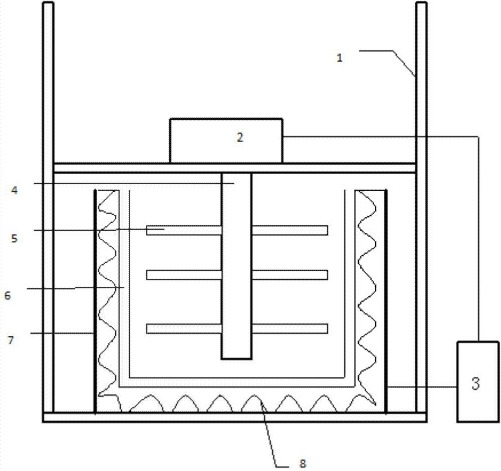 Coal sample stir-mixing and drying device