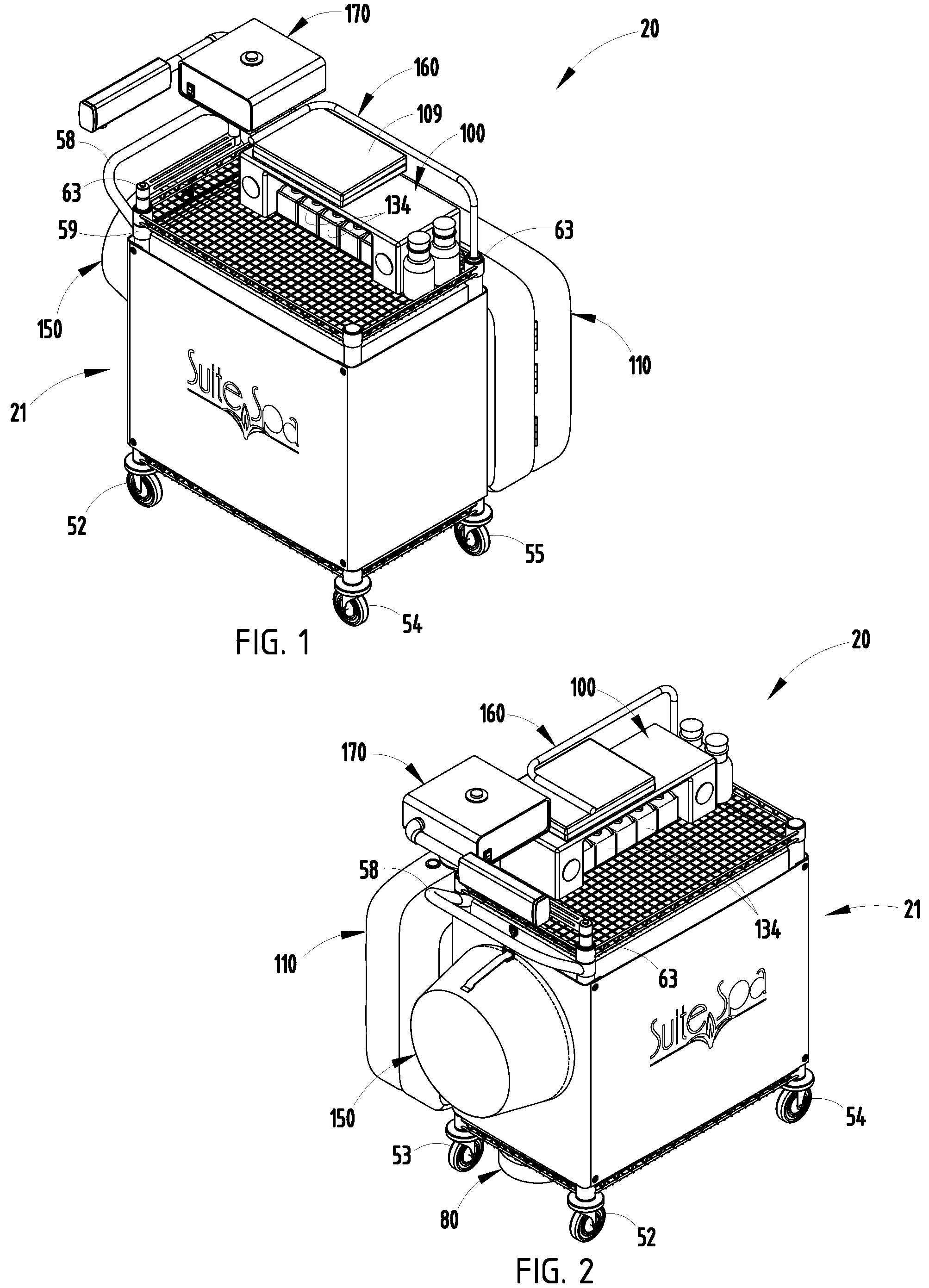 Spa cart system and method