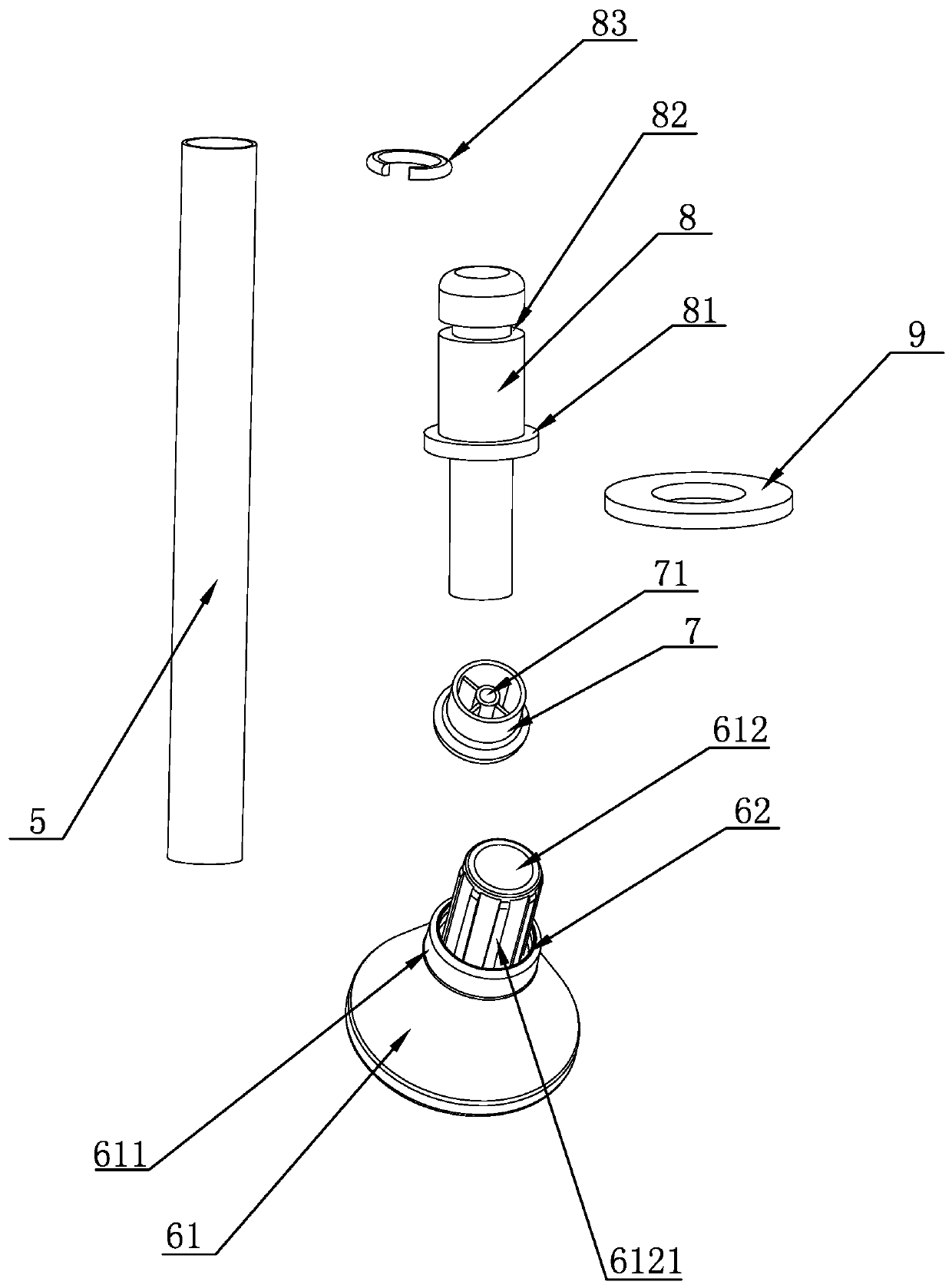 Rotatable chair leg